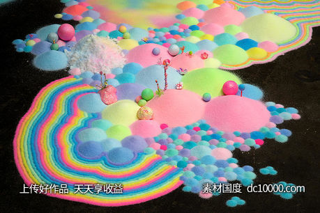 几何图形元素设计色彩搭配物体炫彩色高纯度清新干净配色组合 - 源文件