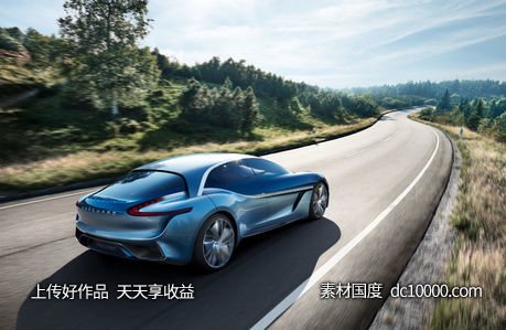 汽车赛车公路合成道路场景创意海报广告设计 - 源文件