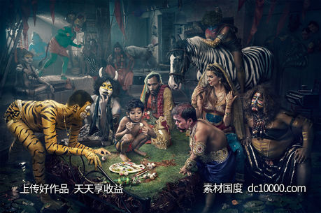 大胆创意人物场景合成表现广告海报设计 - 源文件