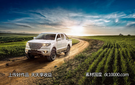 汽车赛车公路合成道路场景创意海报广告设计 - 源文件