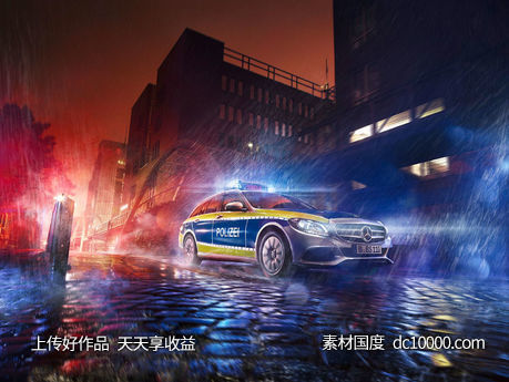 汽车赛车公路合成道路场景创意海报广告设计 - 源文件