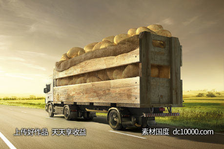 汽车赛车公路合成道路场景创意海报广告设计 - 源文件