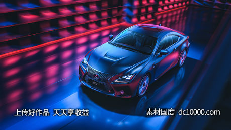 汽车跑赛车停车位创意合成表现手法宣传广告海报 - 源文件