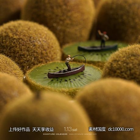 美食创意手法小人国食材食物设计海报餐饮外卖产品放大法大胆创意摄影 - 源文件