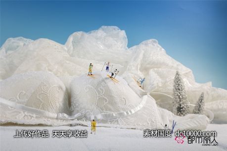 美食创意手法小人国食材食物设计海报餐饮外卖产品放大法大胆创意摄影 - 源文件