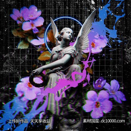 蒸气波创意复古风格海报设计 - 源文件