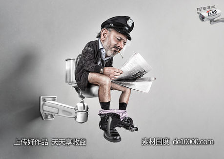 欧美时尚大胆想象力融图拼图国外图形合成创意海报设计视觉表现手法广告宣传画面 - 源文件