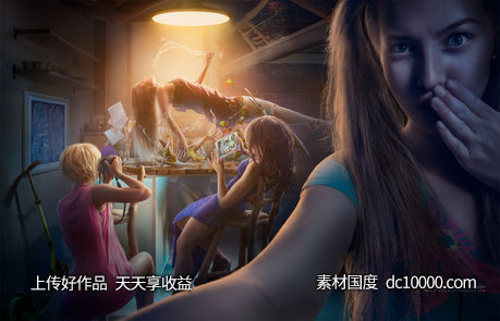 欧美时尚大胆想象力融图拼图国外图形合成创意海报设计视觉表现手 - 源文件
