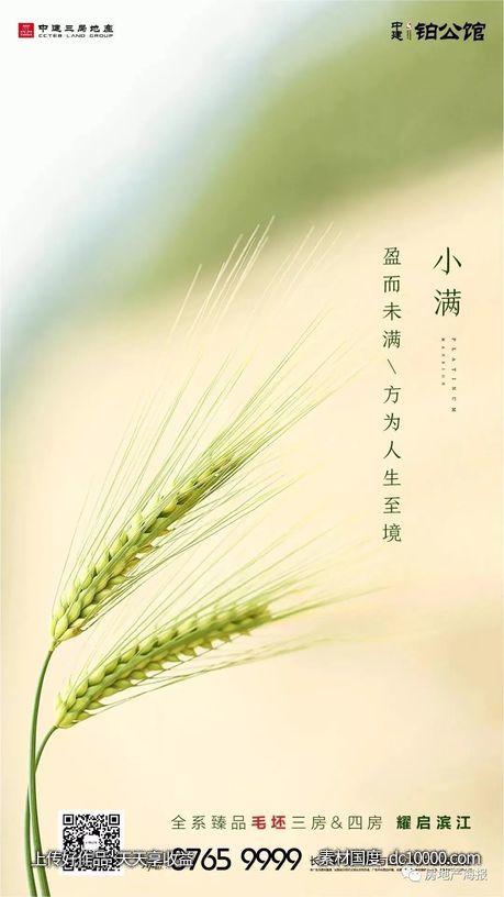 二十四节气小满地产海报 - 源文件