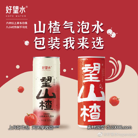 好望水-饮料矿泉水品牌设计海报 - 源文件