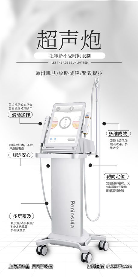 医美整形超声炮抗衰仪器海报宣传 - 源文件