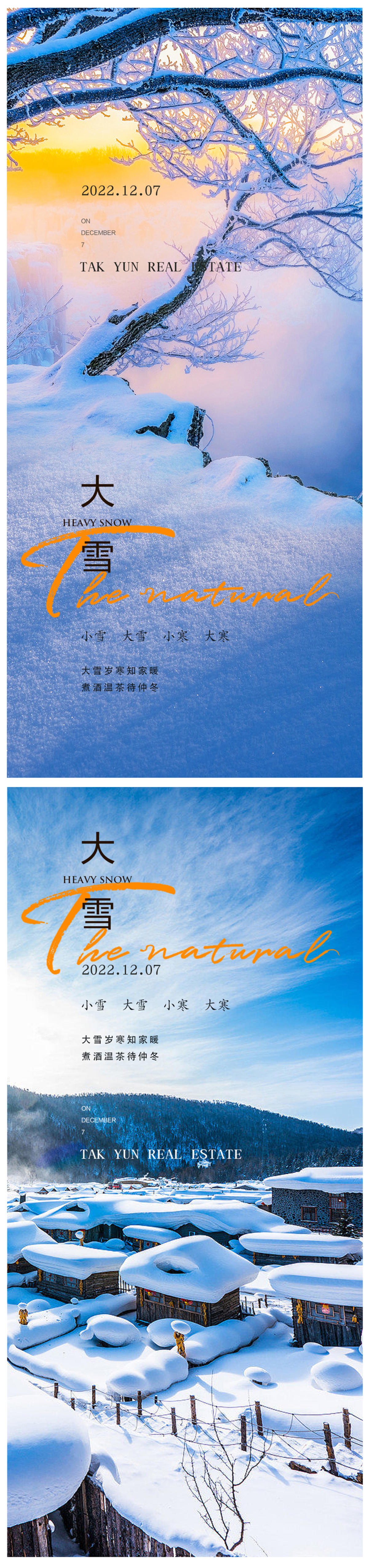 大雪节气海报