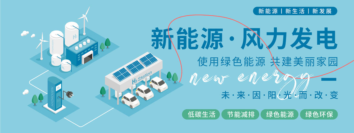 新能源风力发电背景板