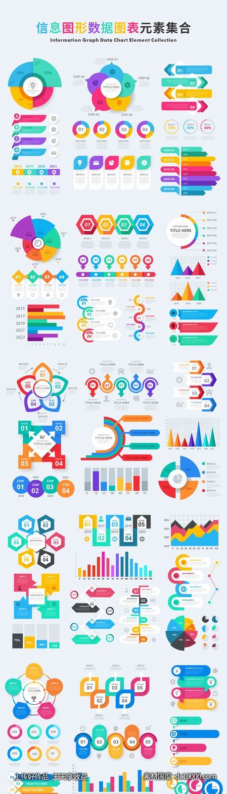 信息图形数据图表元素集合-源文件-素材国度dc10000.com
