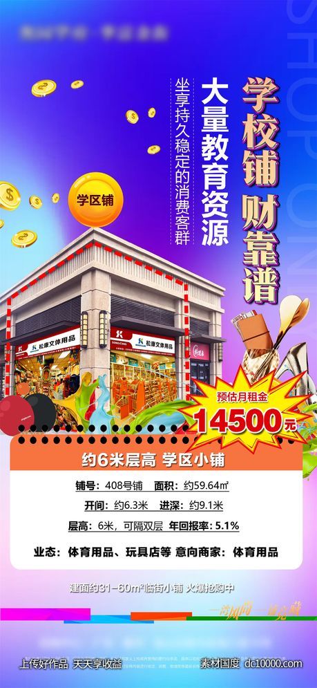 商铺价值海报-源文件-素材国度dc10000.com