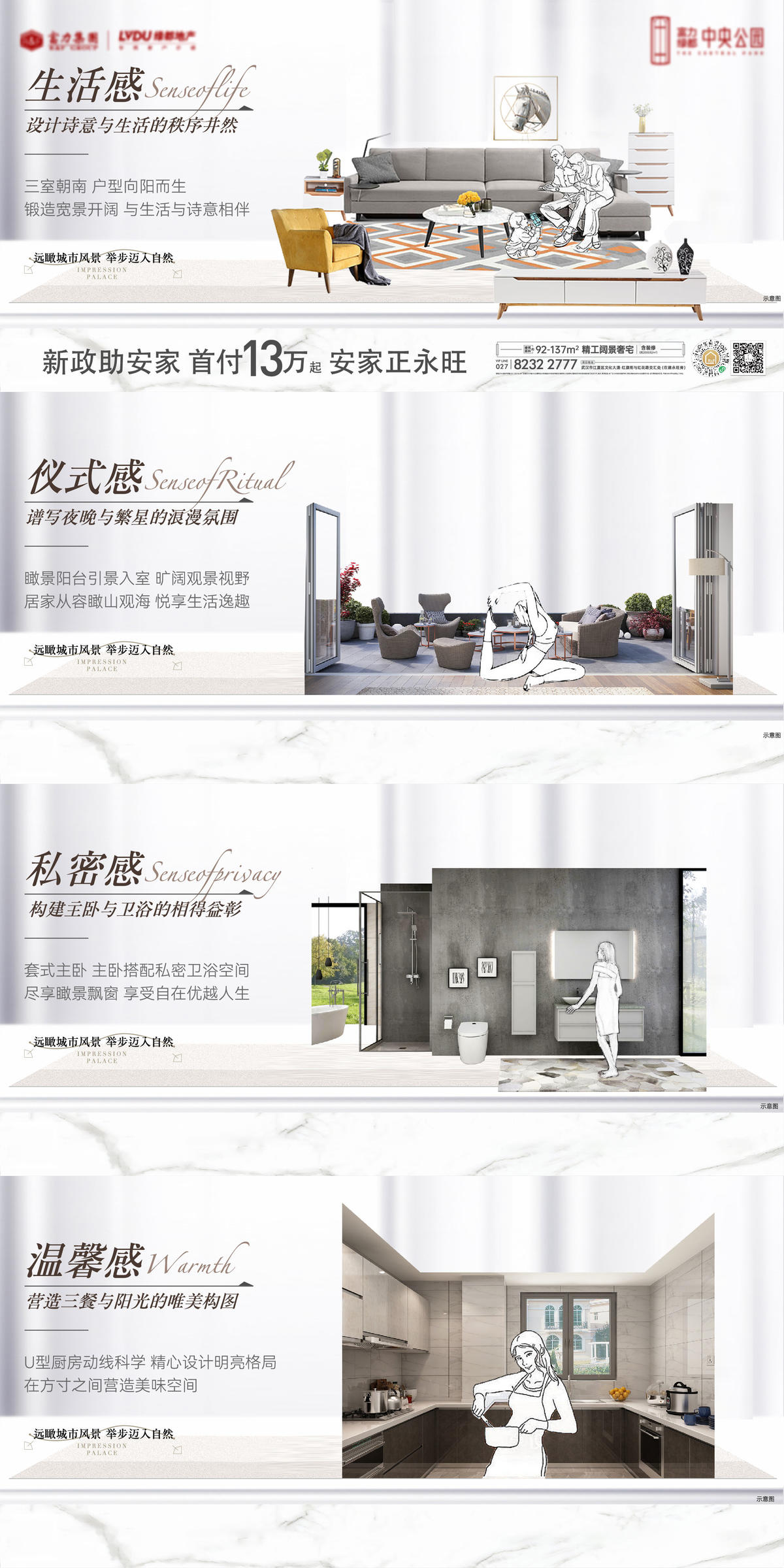 地产系列户型价值点海报