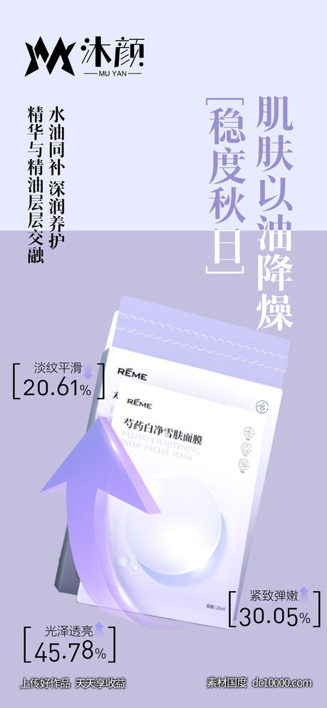 护肤品面膜系列海报-源文件-素材国度dc10000.com