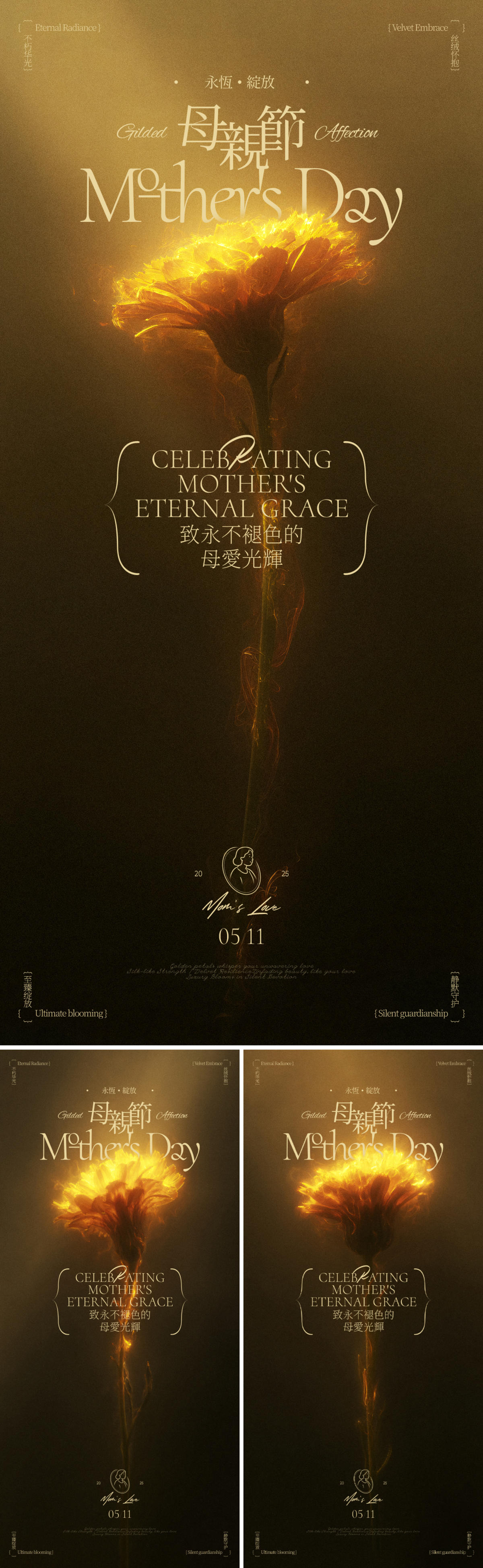 母亲节康乃馨系列海报