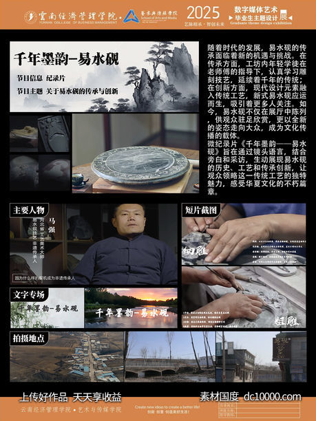 数字媒体主题毕业设计创意说明展板-源文件-素材国度dc10000.com