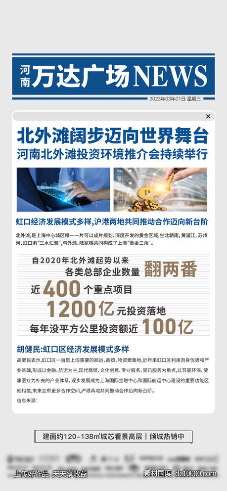 房地产政策利好宣传海报-源文件-素材国度dc10000.com