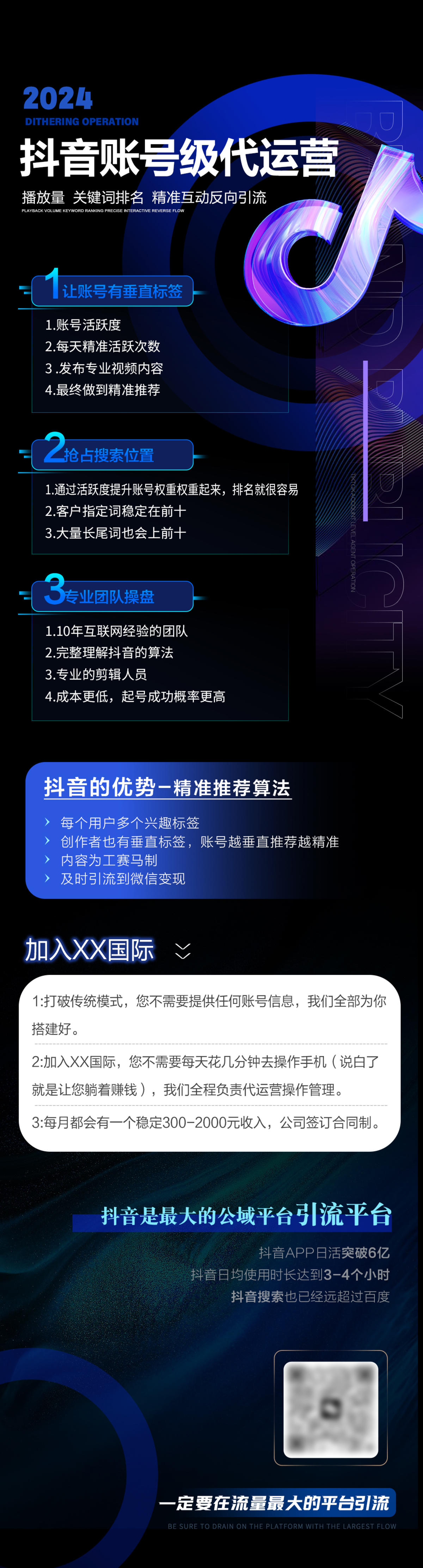 抖音长图课程宣传海报