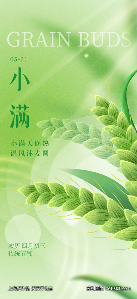 小满节气海报-源文件-素材国度dc10000.com