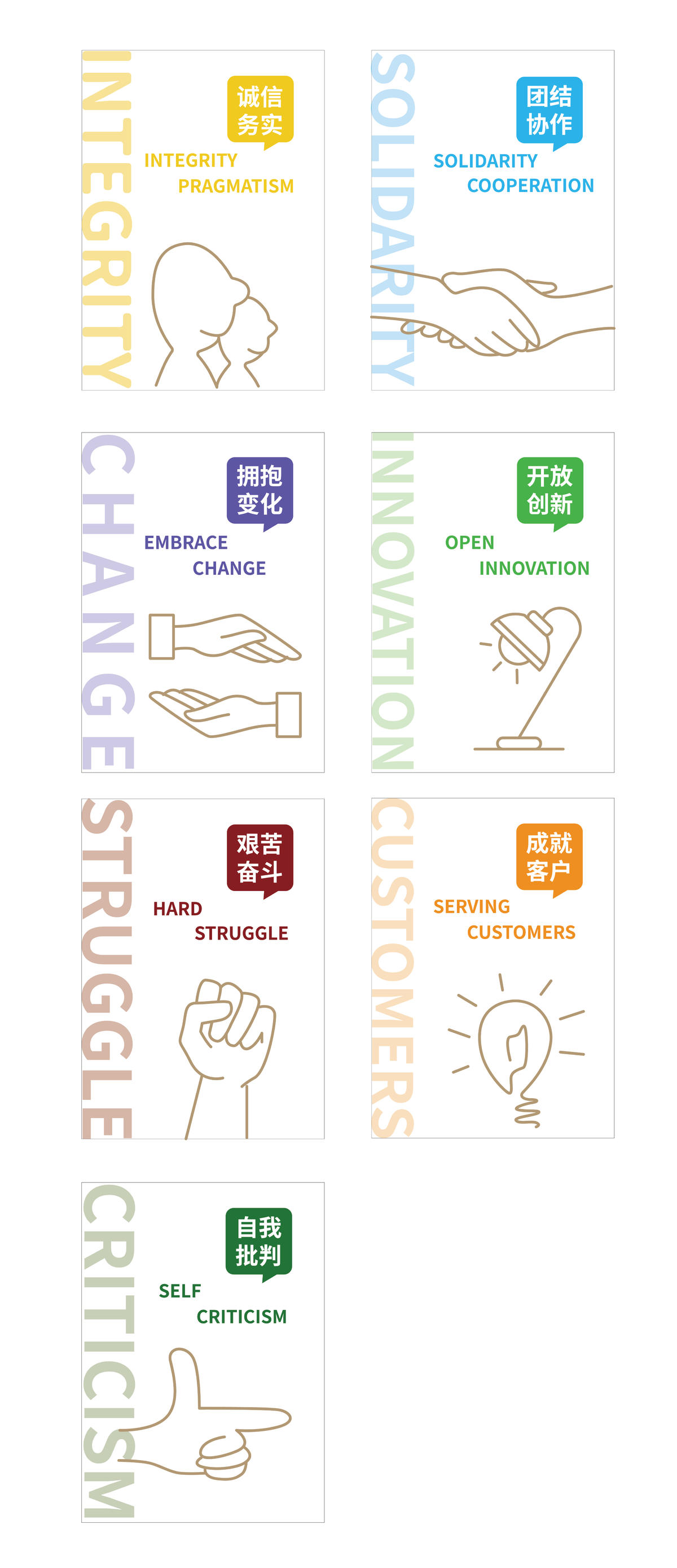 企业文化墙海报