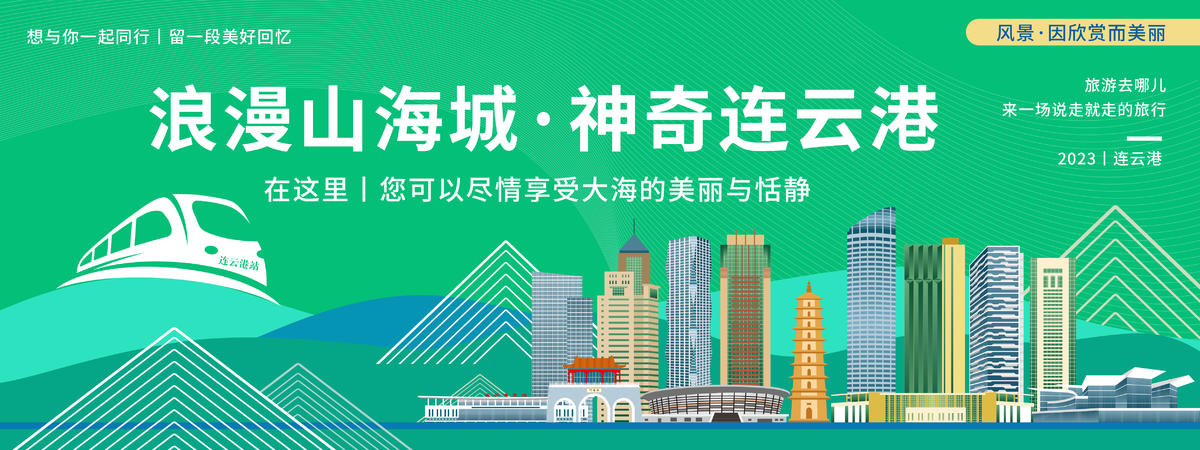 连云港城市旅游背景板