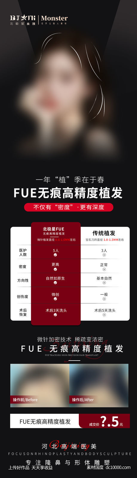 医美整形fue植发活动专场-源文件-素材国度dc10000.com