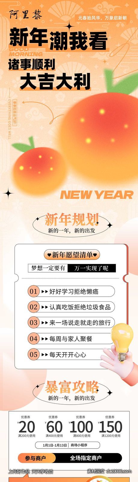 兔年春节新年元旦长图 - 源文件