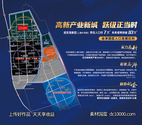 蓝色 展架 地产 区位 质感 贸易-源文件-素材国度dc10000.com