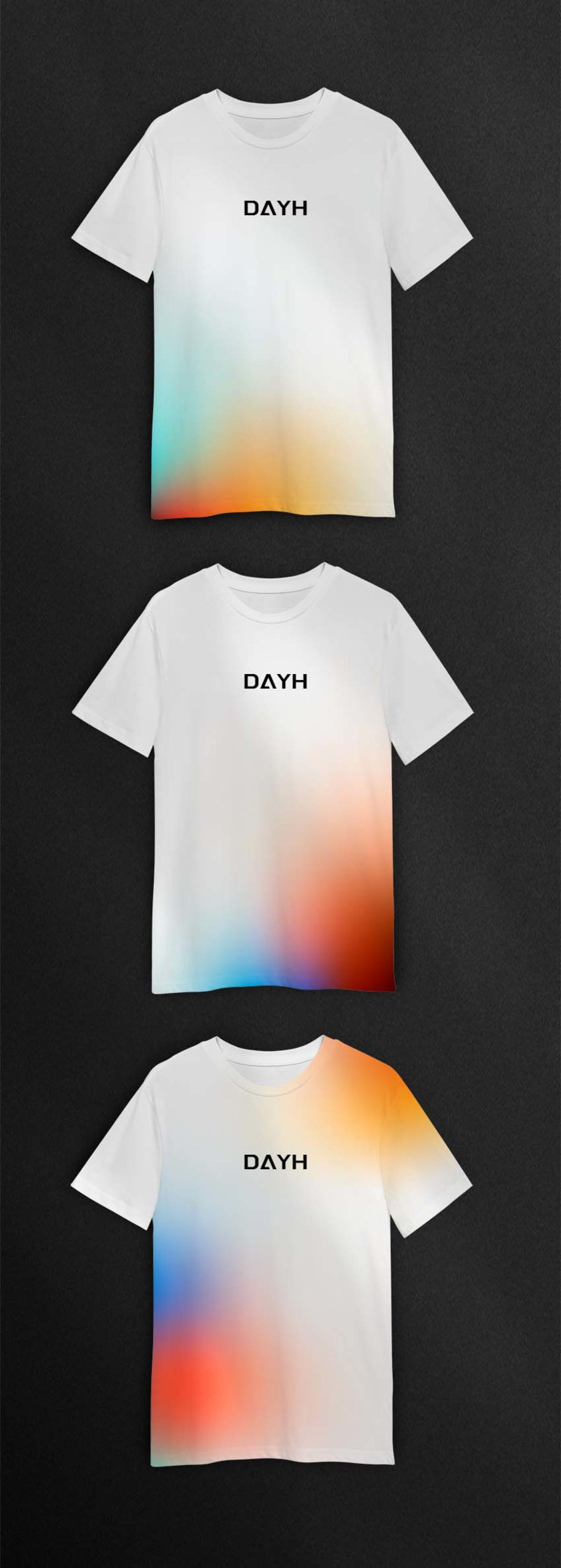 T-Shirt公益服饰设计T恤样机渐变晕染彩色白色工服品牌