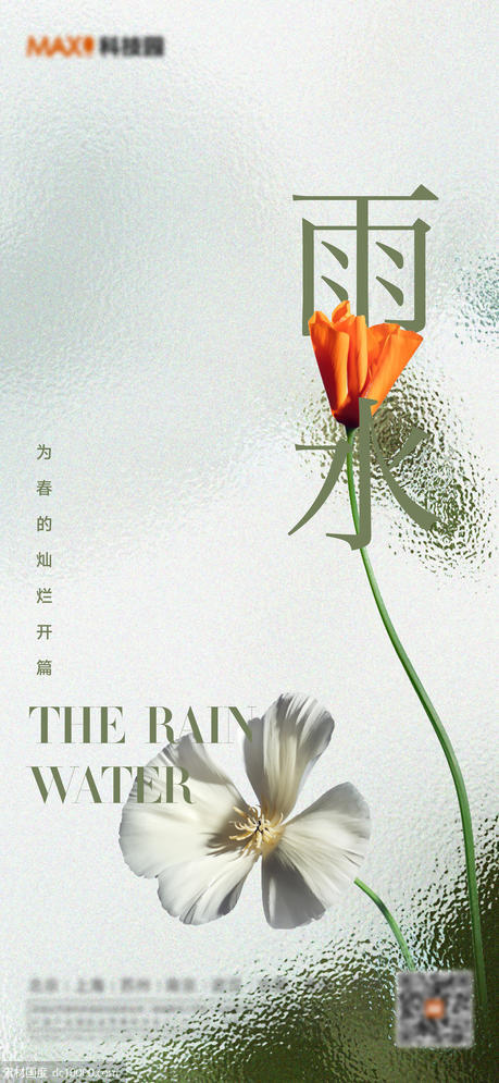 雨水谷雨春分海报 - 源文件