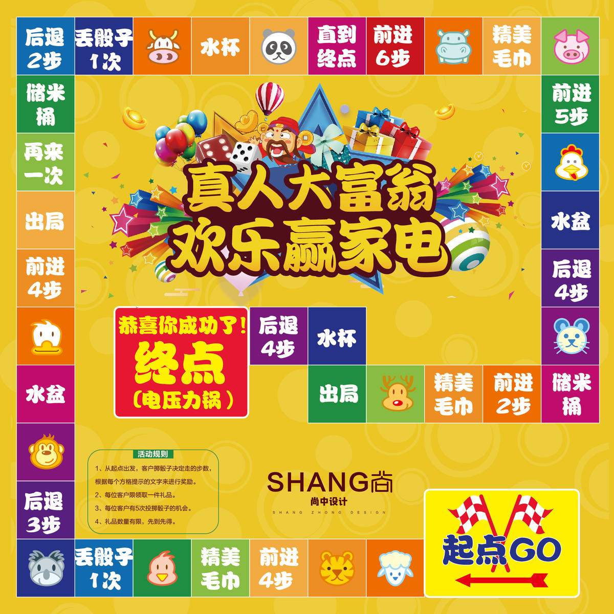 真人大富翁活动游戏地图