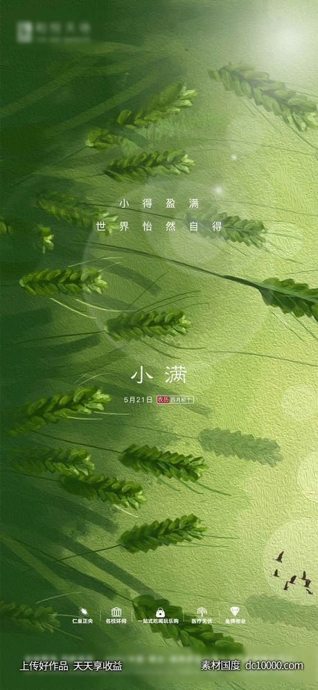地产刷屏小满节气海报-源文件-素材国度dc10000.com