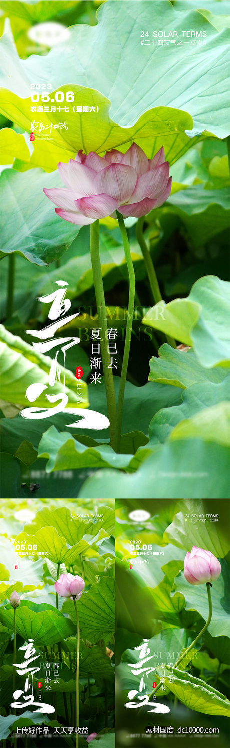 立夏节气海报-源文件-素材国度dc10000.com