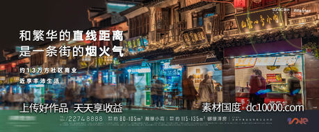 商业街区烟火气商街海报-源文件-素材国度dc10000.com