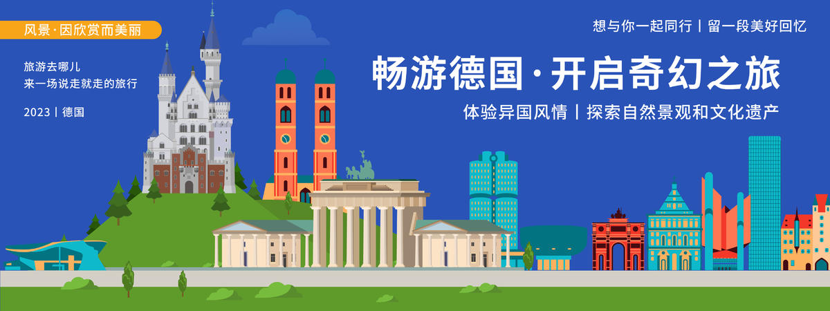 畅游德国背景板