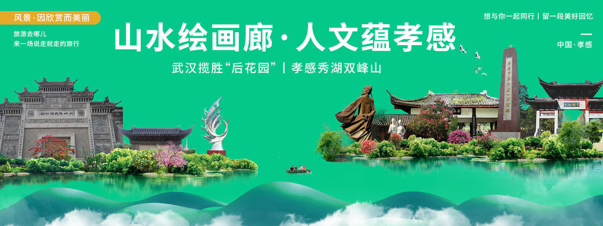  孝感印象城市旅游背景板