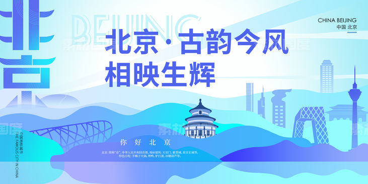北京城市宣传展板