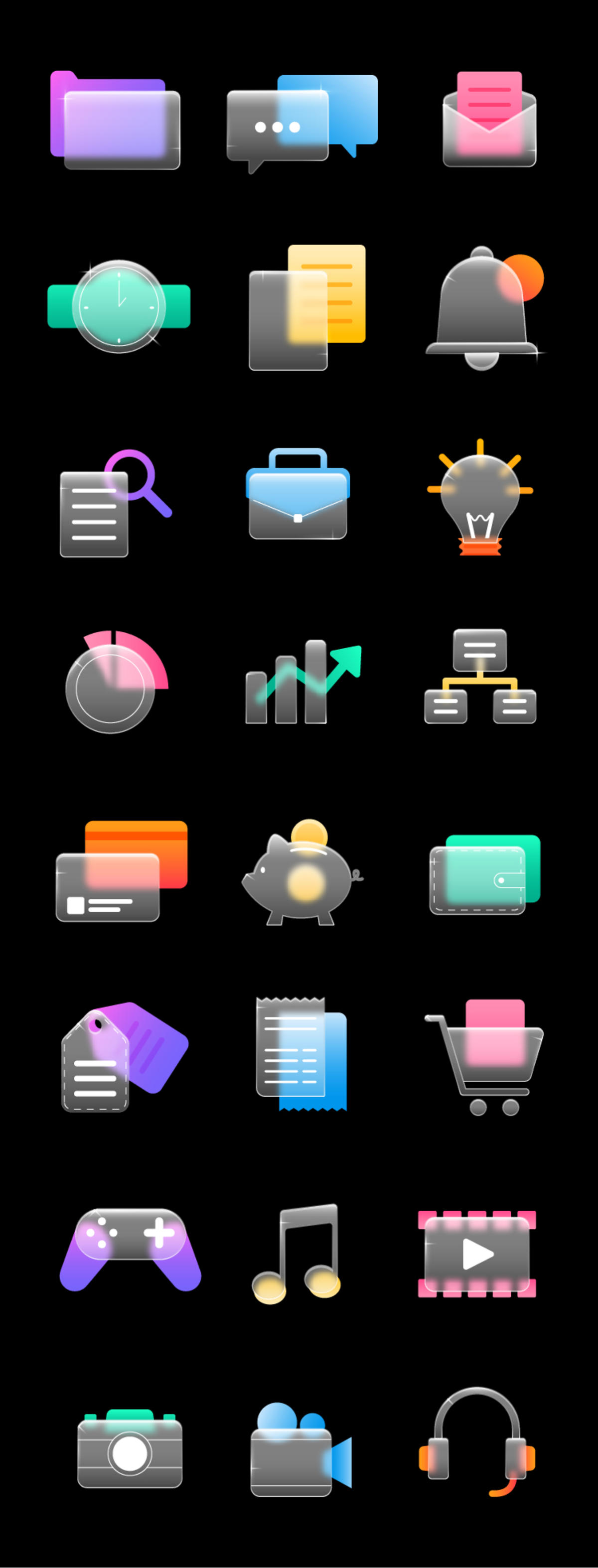 玻璃 图标 ICON 设计 UI