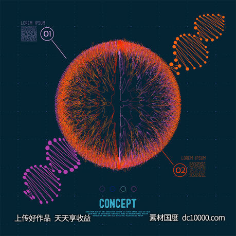 圆形宇宙能量粒子-源文件-素材国度dc10000.com