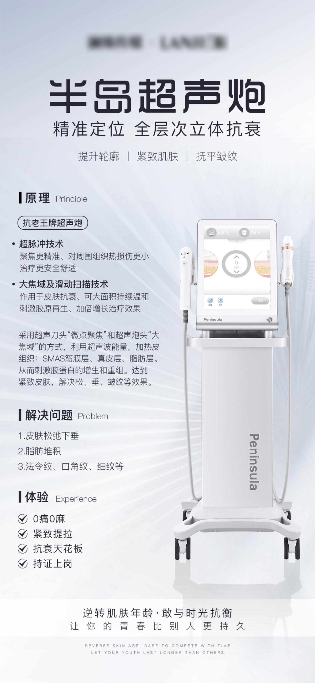 轻医美半岛超声炮抗衰海报