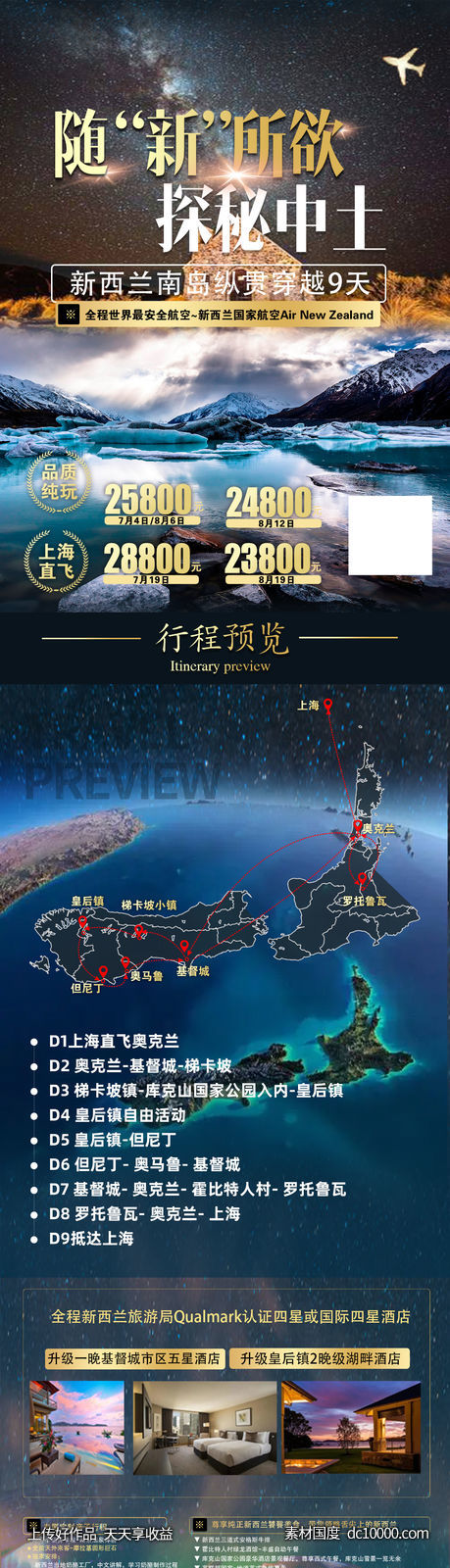 澳洲新西兰旅游海报长图-源文件-素材国度dc10000.com