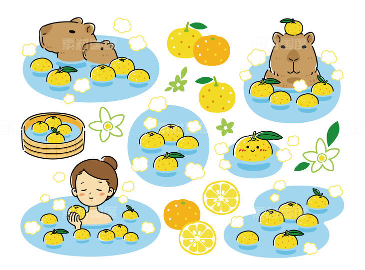 柚子系列泡澡浴盐主题设计