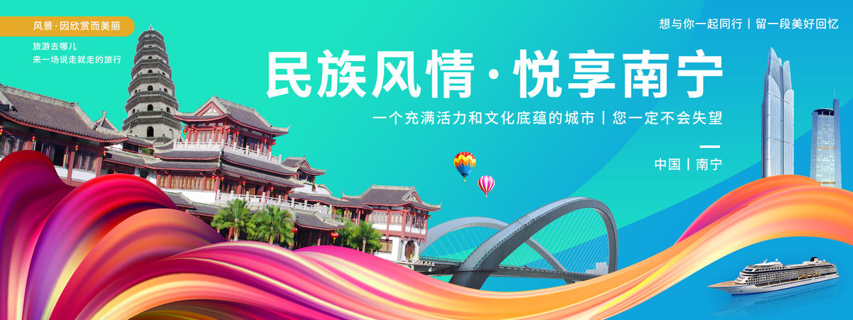 南宁印象城市旅游背景板