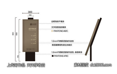 样板间指引标识标牌-源文件-素材国度dc10000.com