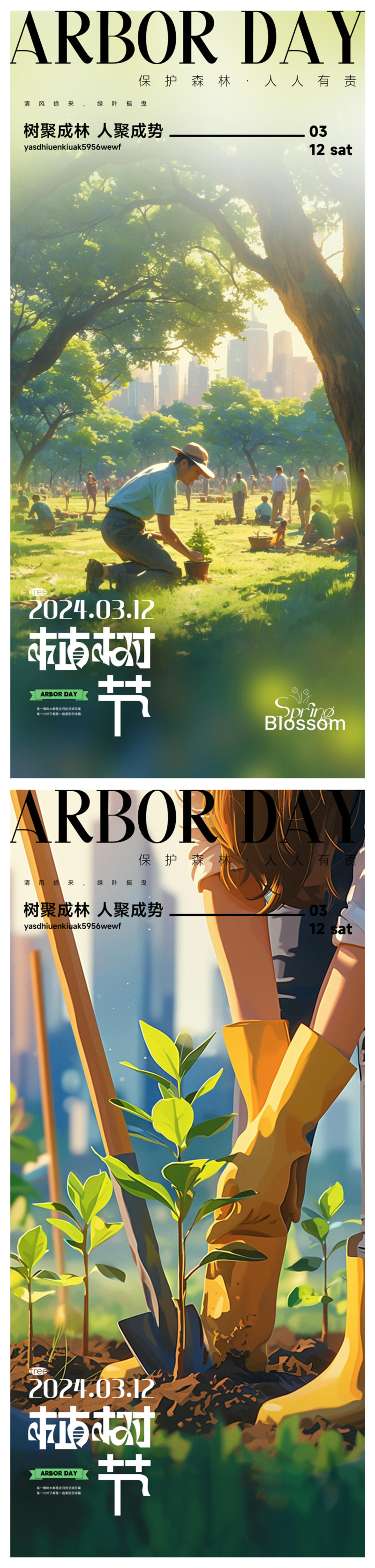 植树节海报
