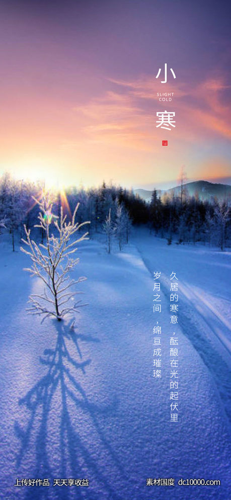地产小寒大寒小雪大雪节气海报-源文件-素材国度dc10000.com