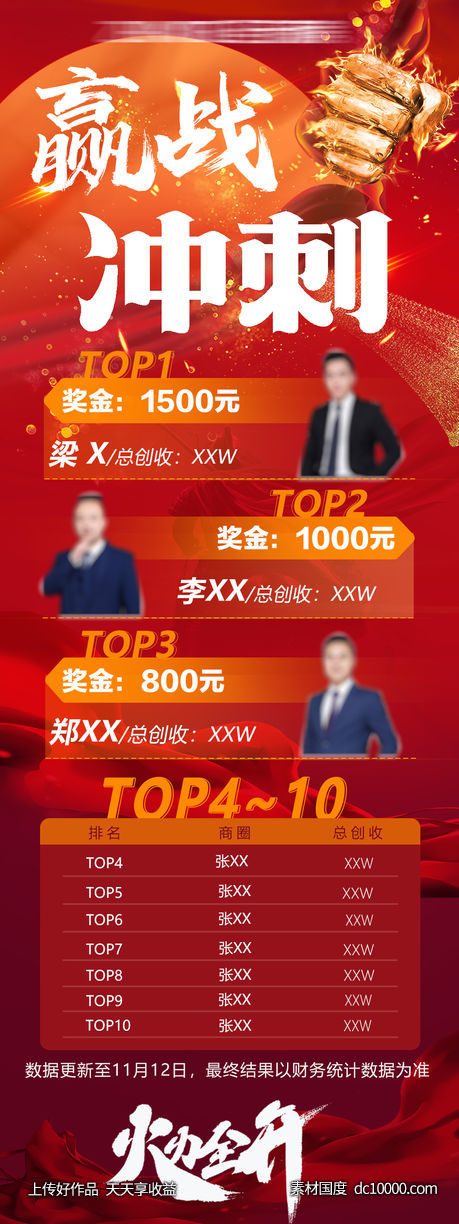 业绩销冠/排名海报-源文件-素材国度dc10000.com